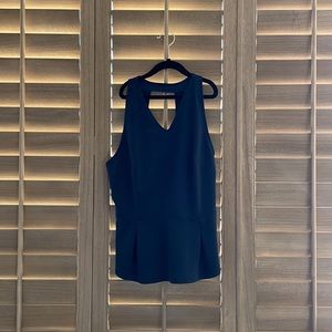 Navy blue peplum tank